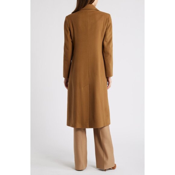 🆕 FLEURETTE Holland Italian Wool Longline Coat Black 12 Soft - Picture 7 of 16